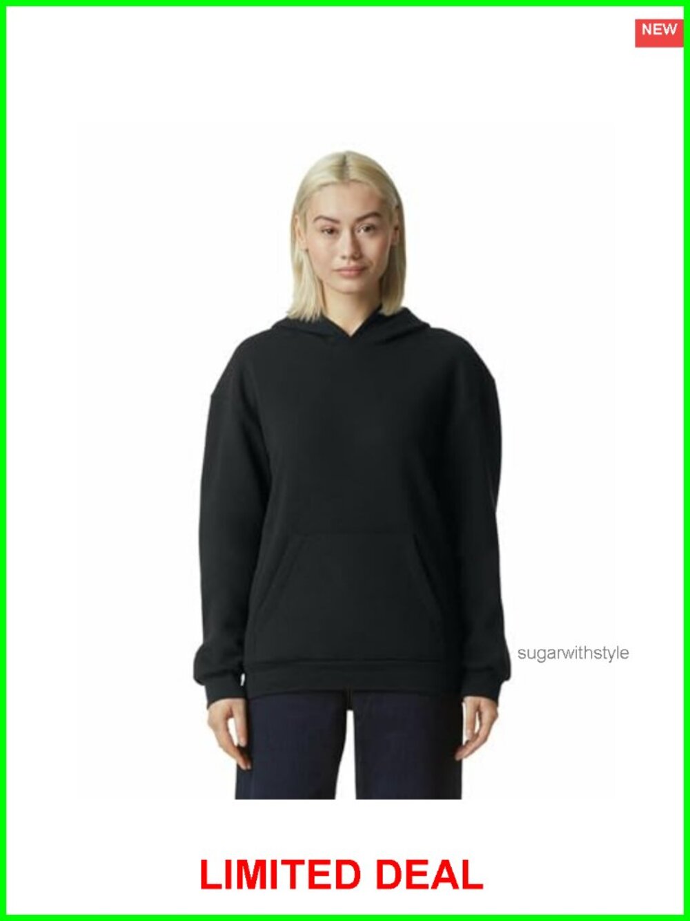 Unisex Reflex Fleece Pullover Hoodie Oversized Pocket Relaxed Fit